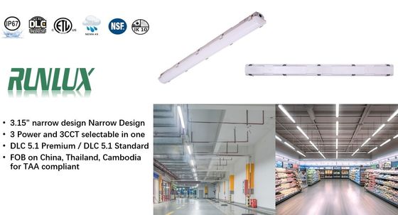 Sistema de iluminación de garaje de vapor LED de ahorro de energía con 50000 horas de vida útil e IP66 IK10