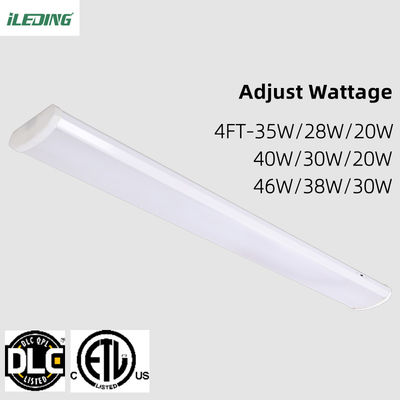 IP65 40W 46W 347V ETL DLC de oficina Iluminación de envoltura LED de bajo perfil 140Lm/W