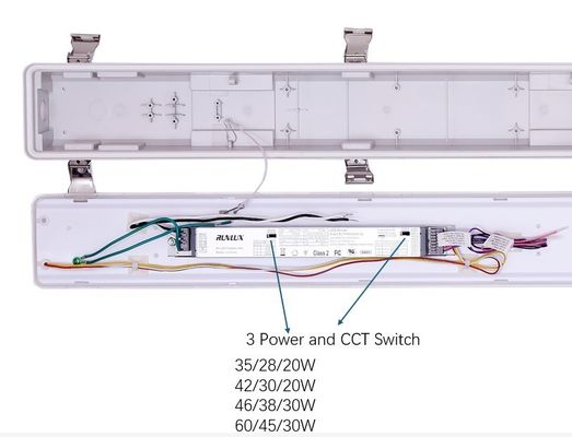 Iluminación de garaje LED de vapor ajustado Industrial IP66 2ft / 4ft / 5ft / 8ft