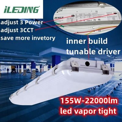 Garage 155W 4FT impermeable para la industria LED Vapor Tight High Bay con 50000 horas de trabajo