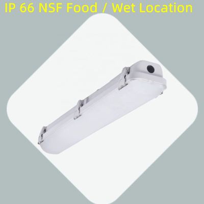 80 Ra LED resistente al vapor 2ft 3CCT Seleccionable LED resistente al vapor IP66 para iluminación enlazable