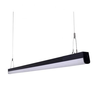 130lm/w CRI 80 3CCT Seleccionable LED Batten Light Finish negro para iluminación de oficinas en interiores