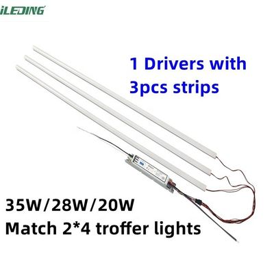 120-277V / 120-347V Retrofit de trofer LED 3CCT 3Power Kit de retrofit magnético lineal seleccionable