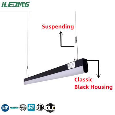 120-277V 34W 50000 Horas LED congelado Batten luz luminosa para oficinas comerciales