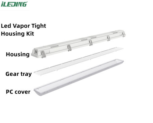 AC 110V Parking LED Tube Vapor Tight Luminaire 4FT IP66 LED Iluminación a prueba de agua Luz a prueba de tres
