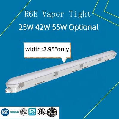 Superficie de montaje de luz triproof 5FT 24W Industrial LED Vapor Tight Fixación con CRI Ra 80