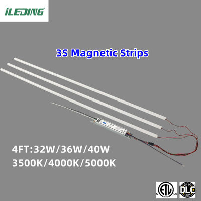 85 CRI Magnético 4FT LED Kit de adaptación lineal para oficinas comerciales Tienda 2x4 Troffer Light