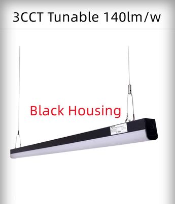 Instalación de luces de oficina para interiores 120-277V 90W 2FT 4FT 8FT LED lineal con 3CCT ajustable