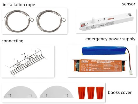 3500K 4000K 5000K Superficie de oficina montada con 34W 4FT LED Batten Light Fixture SMD2835