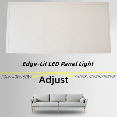 5- Cuadrado delgado panel de luz LED 1x4 pies 40W 5000 lumens 5000K Iluminación Troffer iluminada por el borde