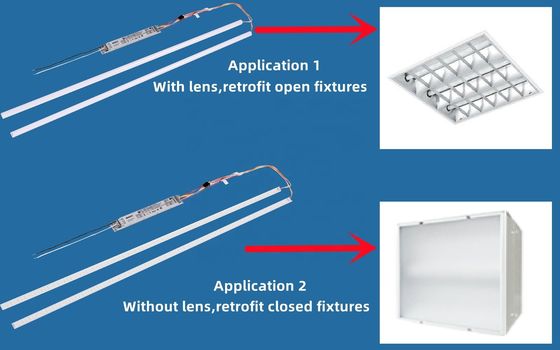 46W 4FT LED luz magnética luces lineales 2 4 Troffer Kit de actualización solución de luz