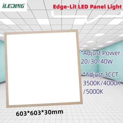 5- Ajustar 3 CCT 20W 30W 40W LED de borde iluminado de la superficie de montaje de fijación de techo apagable de panel LED plano