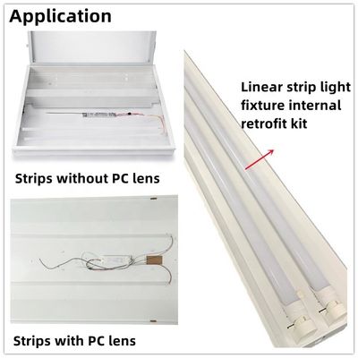 IP44 Led retrofit Light Kit de retrofit lineal magnético Troffer 2 * 4 5000K 35W 28W 20W SMD2835
