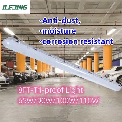 Instalación de techo 110W 8FT Led Triproof Weatherproof Vapor Tight Light para granja