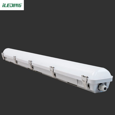 Clip de cierre de policarbonato gris 4FT 46W LED Vapor Tight Light Fixture para almacén