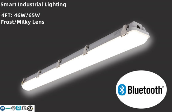 Clip de cierre de policarbonato gris 4FT 46W LED Vapor Tight Light Fixture para almacén