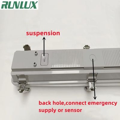 Difusor de policarbonato transparente LED de vapor de luz estrecha inoxidable garaje de lavado de coches