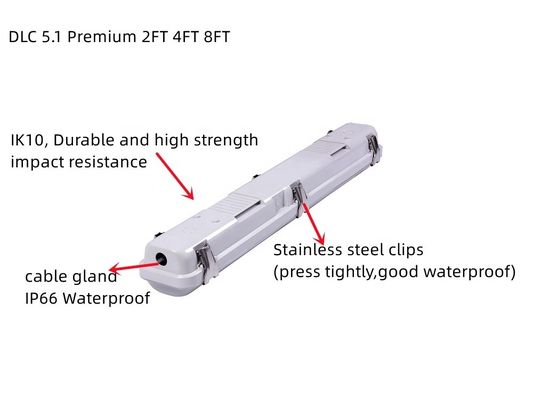 80 Ra soporte oscurecedor Industrial 8FT Led Vapor Estricto Tri prueba de bahía alta 90W 75W 65W lámpara resistente al agua
