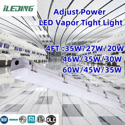 120-277V/120-347V 60W 4FT Led Vapor Tight Tri Proof Light Fixture para estacionamiento de automóviles