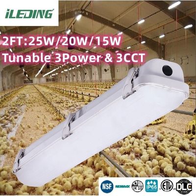 120-277V/120-347V 60W 4FT Led Vapor Tight Tri Proof Light Fixture para estacionamiento de automóviles