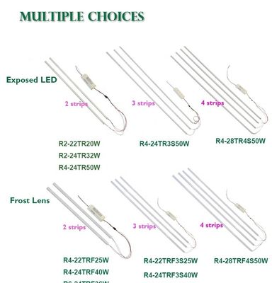 50000 Tiempo de trabajo LED Kit retrofit lineal magnético Troffer luces 34W para oficinas comerciales