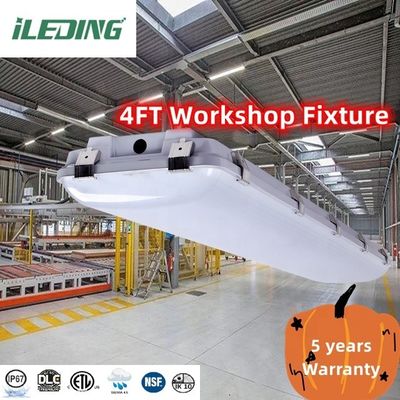 Superficie montada 4FT 0-10V DIM Led Triproof Batten Light Fixture IP67 A prueba de vapor para el almacenamiento 5-