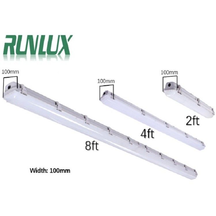 Instalación de luces de vapor de LED industrial IP66 IK10 2 pies / 4 pies / 5 pies / 8 pies 120-277V / 120-347V Voltado de entrada